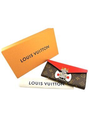 Louis Vuitton Monogram Long Wallet Portefeuille-sarah Tribal Mask